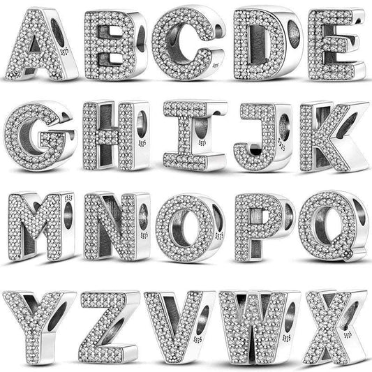 Sparkling Letter A~Z Alphabet Charm