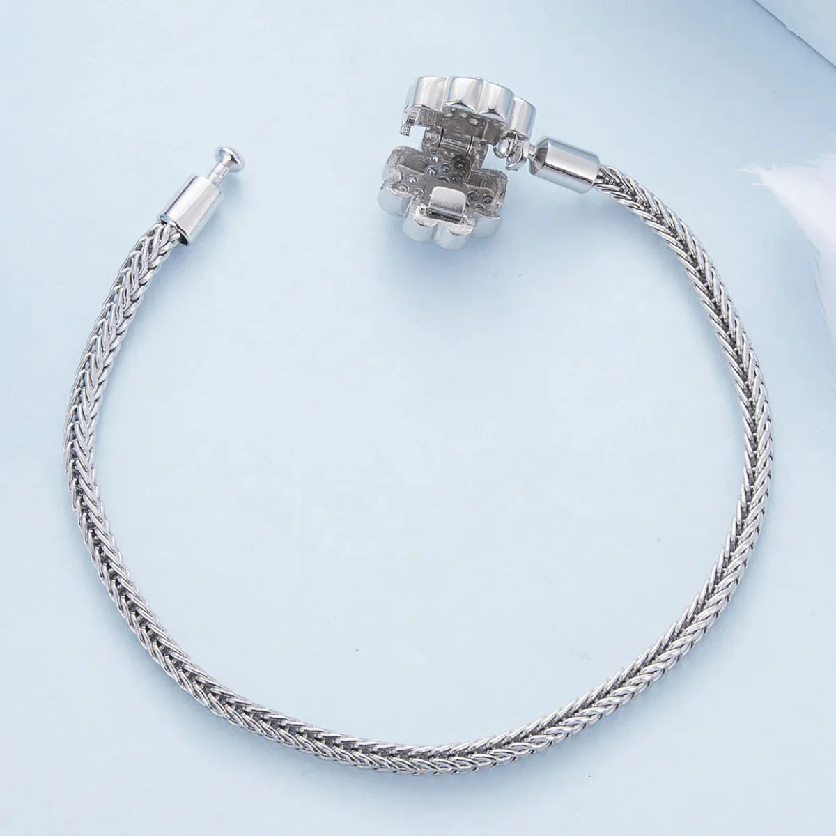 Lucky Four-Leaf Clover Charm Bracelet
