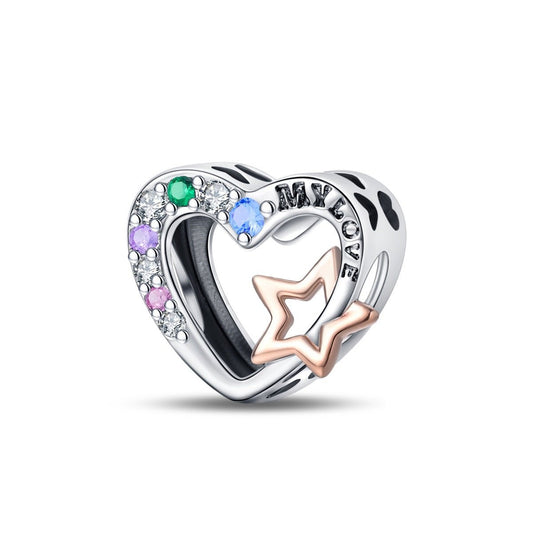 Lucky Star & Heart Charm