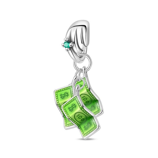 Money Bills Dangle Charm