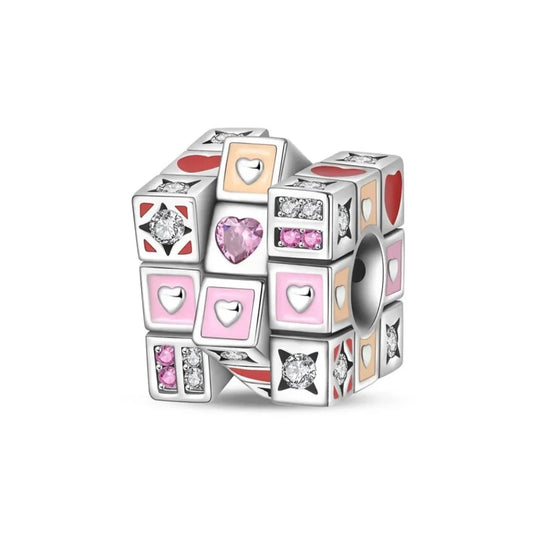 Moveable Love Puzzle Cube Charm
