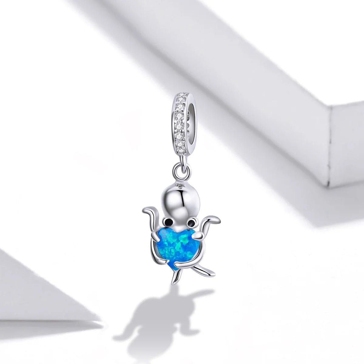 Murano Glass Cute Octopus Dangle Charm
