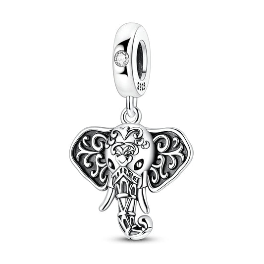 Ornate Elephant Dangle Charm