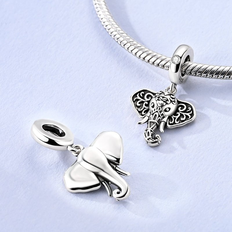 Ornate Elephant Dangle Charm