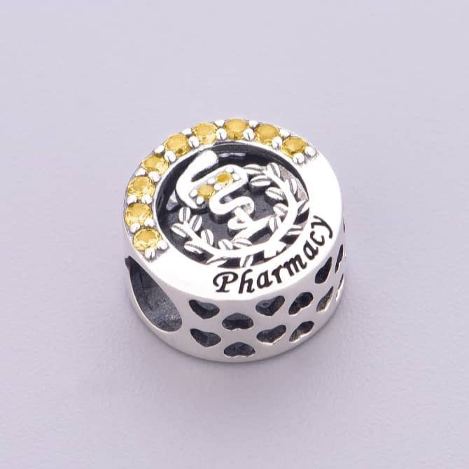 Pharmacy Laurel Emblem Symbol Charm