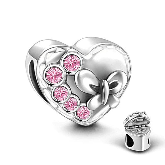 Pink Heart Keepsake Charm