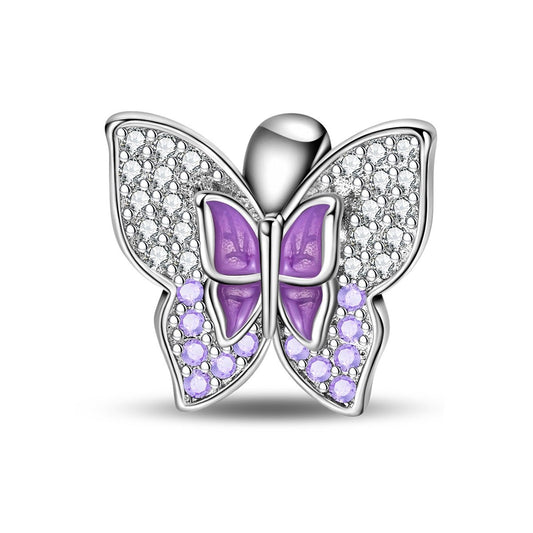Purple Butterfly Sparkle Charm