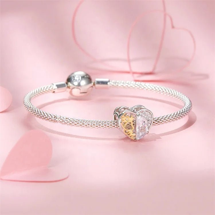Regal Heart with Mom Crown Charm