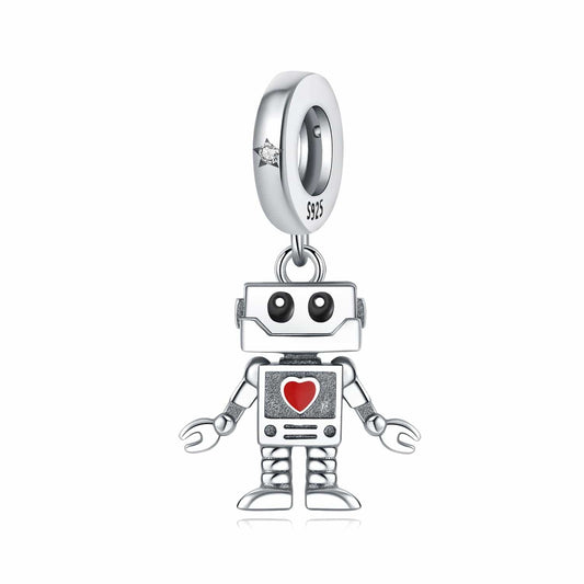 Robot with Heart Charm