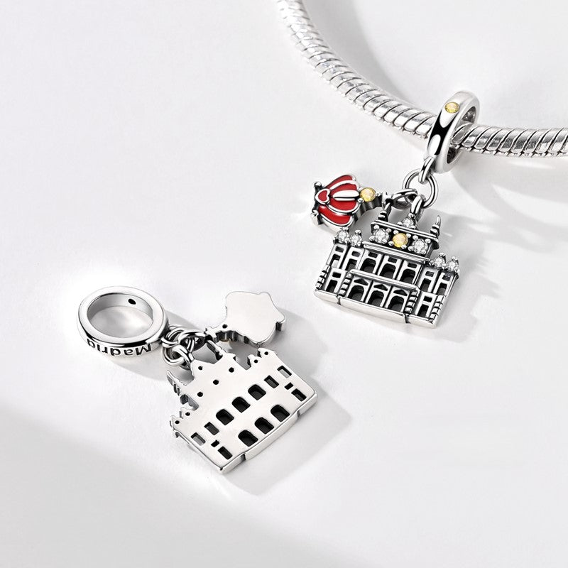 Royal Palace of Madrid with Crown Dangle Charm