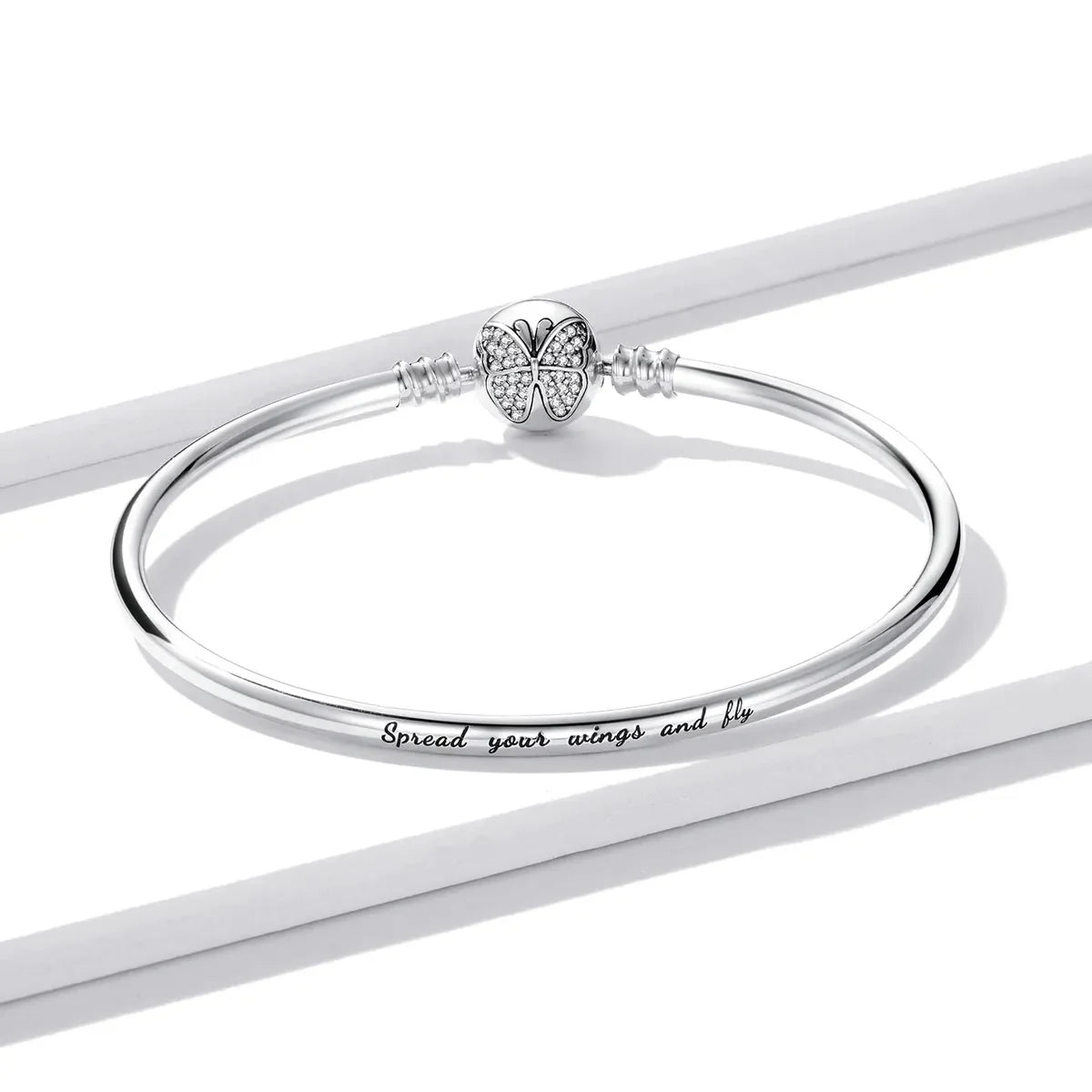 Sparkling Pavé Butterfly Bangle