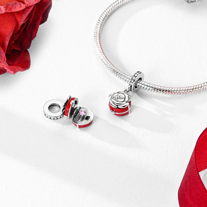 Rose in Bloom Dangle Charm